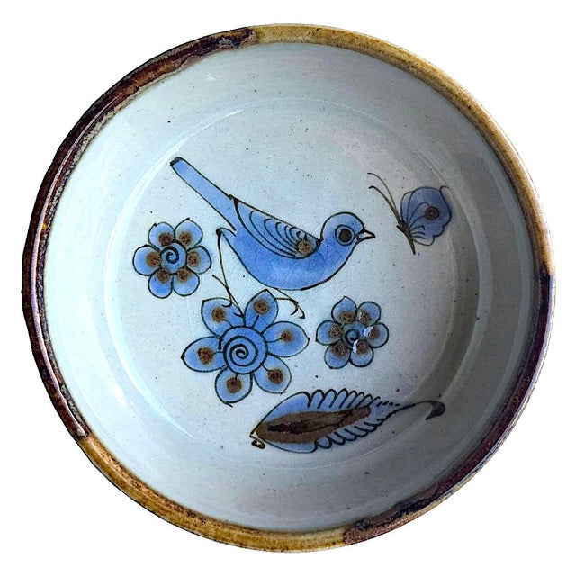 Vintage Set of Tonala El Palomar Blue by Ken Edwards Pottery Dinnerware, 31 Pieces For Sale - Image 9 of 14