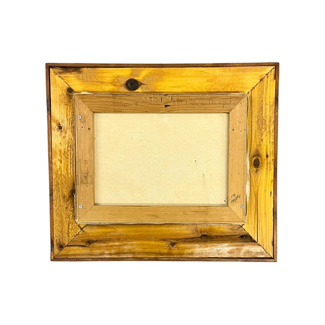 Vintage Texas Folk Art Landscape in Rustic Wood Frame For Sale - Image 4 of 13