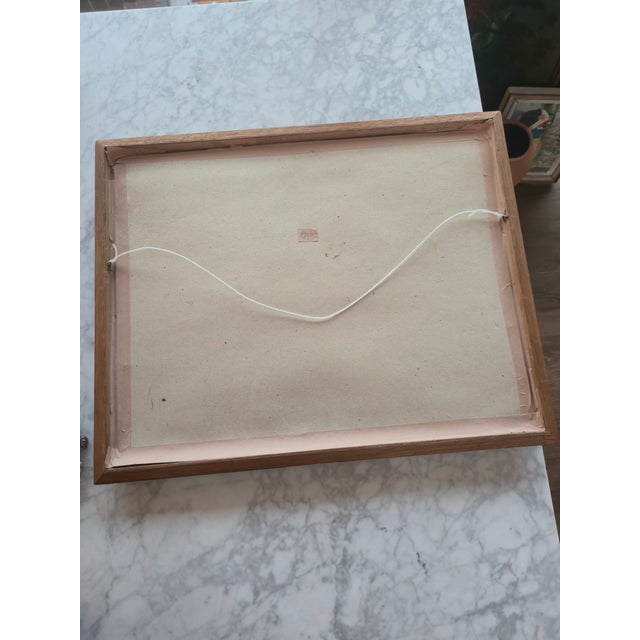 Mid 20th Century Signed Vintage Coastal Landscape Seascape Watercolor Painting With Beached Rowboat For Sale - Image 11 of 14