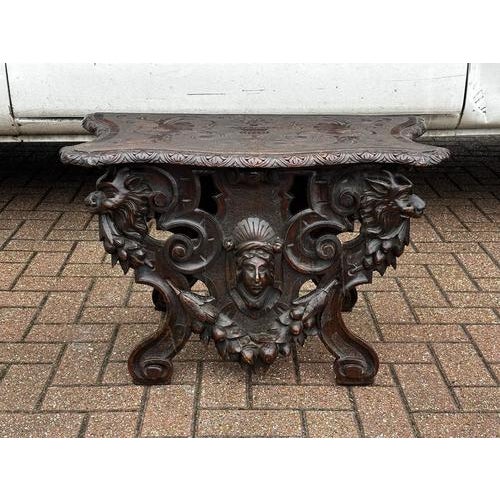 Victorian Italian Carved Walnut Side Table For Sale - Image 11 of 14