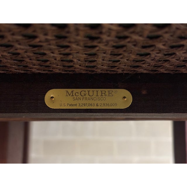 McGuire Hollywood Regency Organic Modern Bamboo and Cane Armchairs, Set of Four For Sale - Image 15 of 16