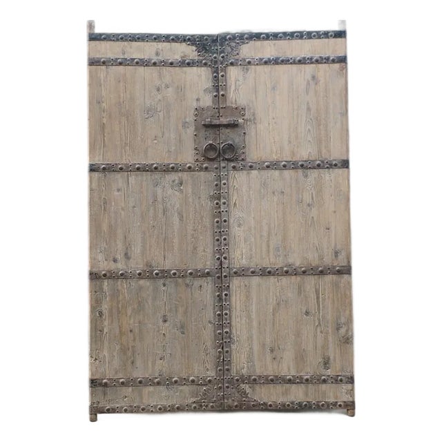 Antique Chinese Pine Compound Gate For Sale