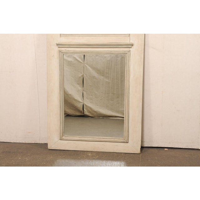 Antique French Painted Trumeau Mirror, 5.5' For Sale - Image 11 of 14