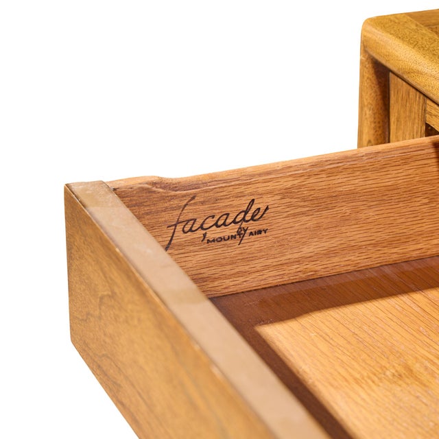 Mount Airy Facade Mid Century Walnut and Brass Credenza For Sale - Image 10 of 10