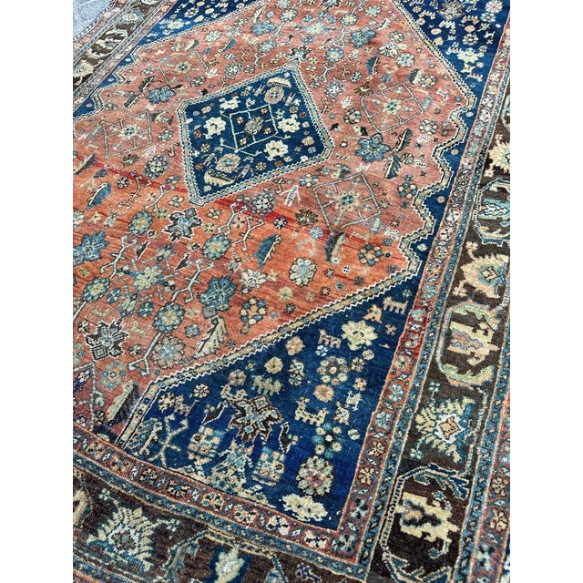 Black Antique Kashkouli Qashqai Rug For Sale - Image 8 of 18