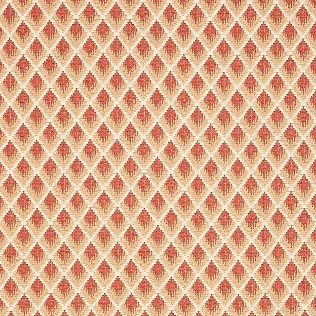 Sample - Schumacher Hammerick Diamond Fabric in Clay For Sale
