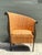 Tan Vintage Woven Rattan Lounge Chair For Sale - Image 8 of 12