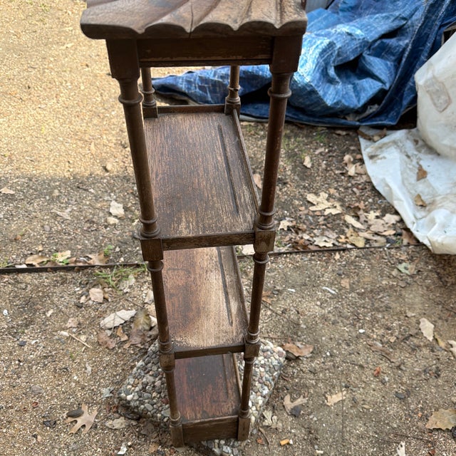 Late 19th Century Late 19th Century Wooden Tiered Etagere With Pagoda-Style Top For Sale - Image 5 of 12