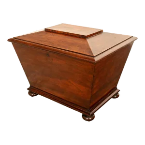 Antique Georgian Regency Mahogany Sarcophagus Shaped Wine Cellarette Cooler 1810
