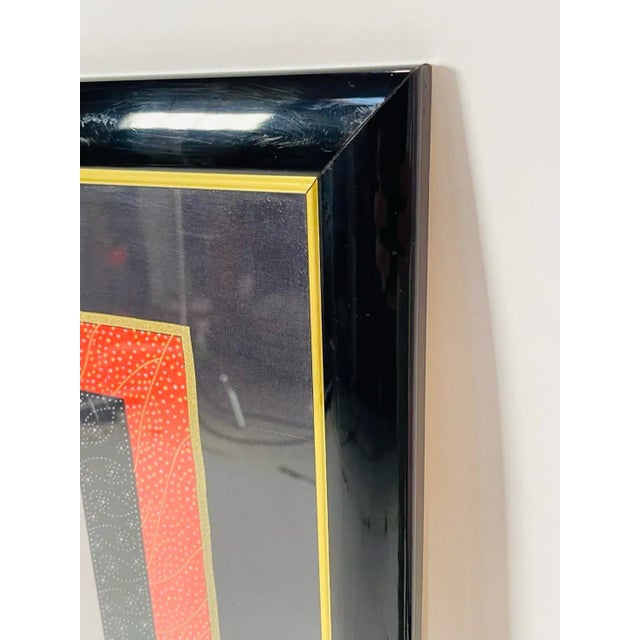 Romain De Tirtoff Erté 1987 Loge De Theatre, Framed Silk Scarf Wall Art, Signed For Sale In Los Angeles - Image 6 of 10