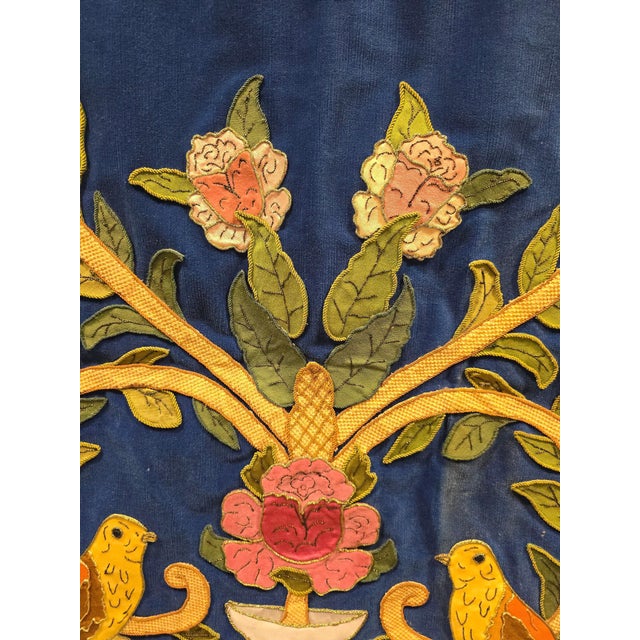Large Floral and Bird Tapestry with Classical Urn, 1920 For Sale - Image 9 of 11
