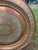 Large antique solid copper tray/tabletop. Stamped on the front, "Made in Morocco." Intricate detail, ready to polish or...