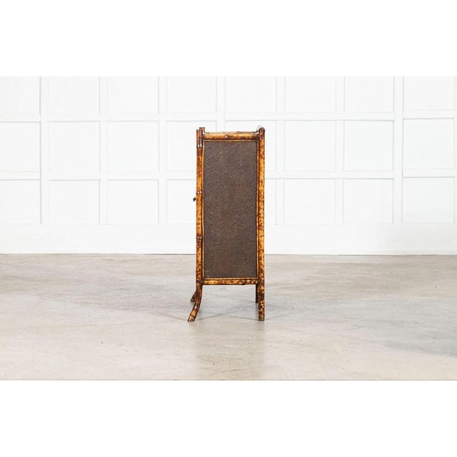 Red English Lacquered Glazed Bamboo Cabinet, 1880s For Sale - Image 8 of 15