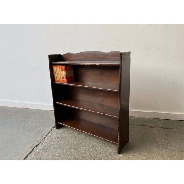 Wood Vintage Open Fronted Free-Standing Bookcase, 1930s For Sale - Image 7 of 7
