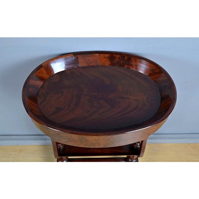 Empire Mahogany Burl Trinket Tray Table, Early 19th Century For Sale - Image 4 of 16