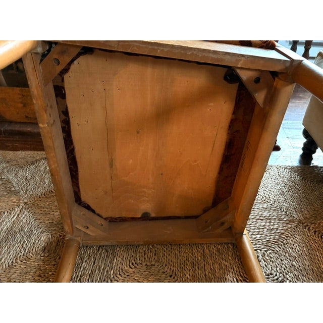 Mid Century American of Martinsville Curved and Caned Back Arm Chair, Signed For Sale - Image 9 of 10