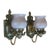 Metal Pair of Cast Bronze Leaves and Berries Sconces With Frosted Glass Shades Circa 1910 For Sale - Image 7 of 7