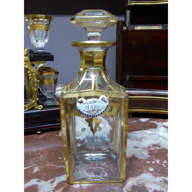 Antique Napoleon III Marquetry Cellar Liquor Set For Sale - Image 3 of 13
