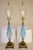 1960s Large Barovier Toso Murano Italy Thick Aqua Swirl Art Glass Ornate Brass Table Lamps - a Pair For Sale - Image 11 of 11