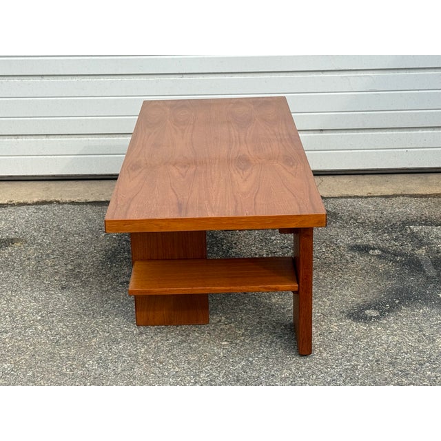 Danish/Scandanavian Modern Teak Multi Level Coffee Table For Sale In Philadelphia - Image 6 of 12