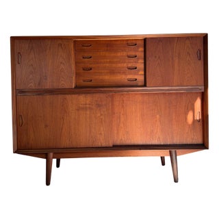 Danish High Sideboard in Teak, 1960 For Sale