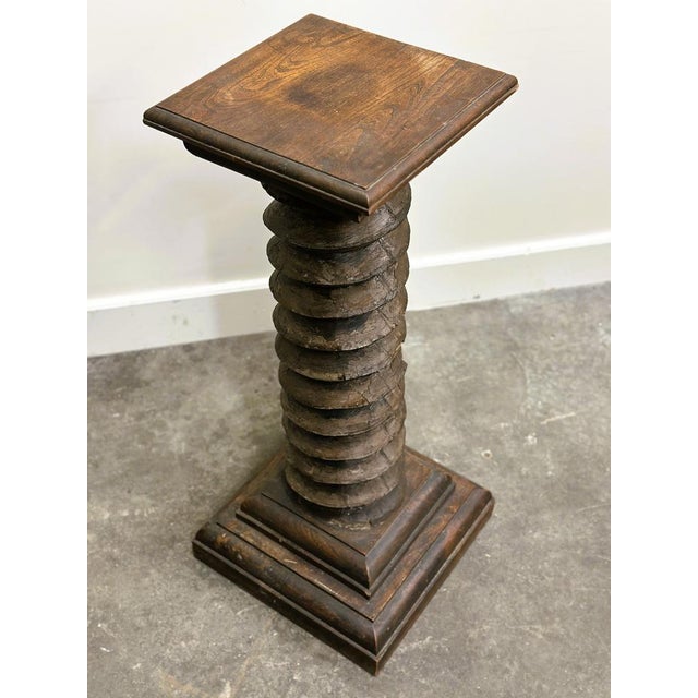 French Antique Wooden Pressoir Press Screw Column For Sale - Image 5 of 11
