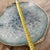 Large Blue Agate Geode Slice 11” Natural Crystal Slab Gold Edge For Sale In Los Angeles - Image 6 of 12