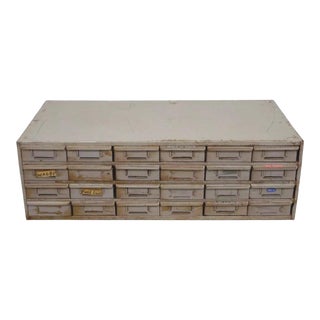 Lyon 24 Drawer Steel Metal Industrial Storage Tool Parts Cabinet Organizer For Sale