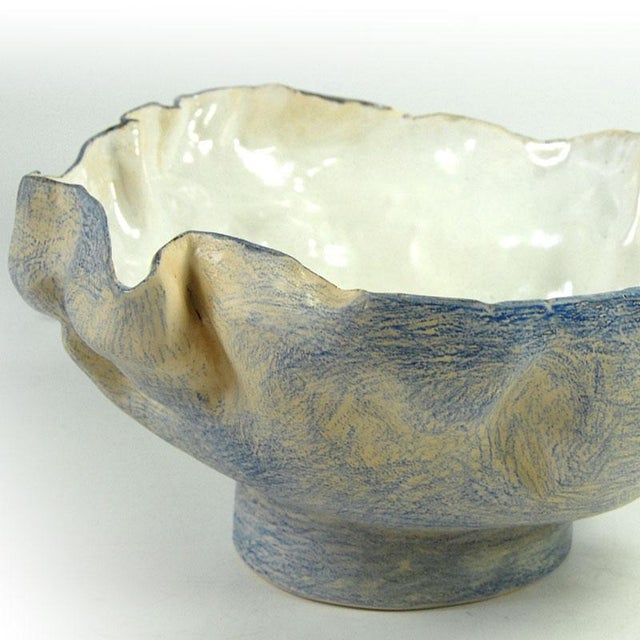 Sculptural Handpainted Pottery Bowl by Joanna Wysocka, 2010s For Sale - Image 6 of 12