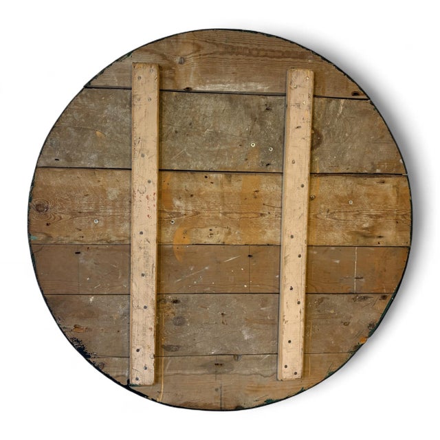 Round Wooden Wall Panel, 1867 For Sale - Image 3 of 4