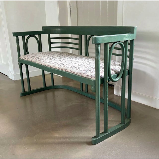 Austrian Fledermaus Bench by Josef Hoffmann, 1930s For Sale - Image 4 of 14