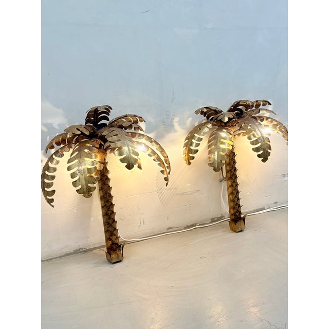 Palm Tree Wall Sconces, 1970s, Set of 2 For Sale - Image 11 of 14
