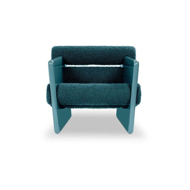 Contemporary Charles Cormo Azure Armchair by Royal Stranger For Sale - Image 3 of 8