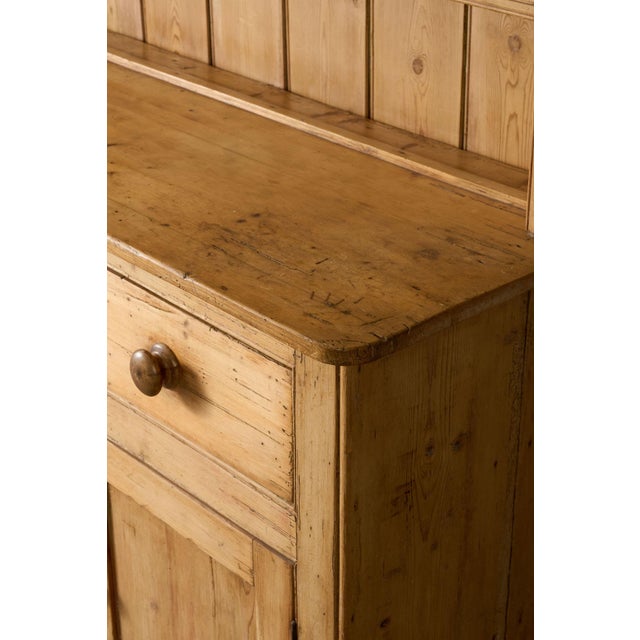 19th Century English Victorian Pine Dresser Base With Topper For Sale - Image 16 of 17