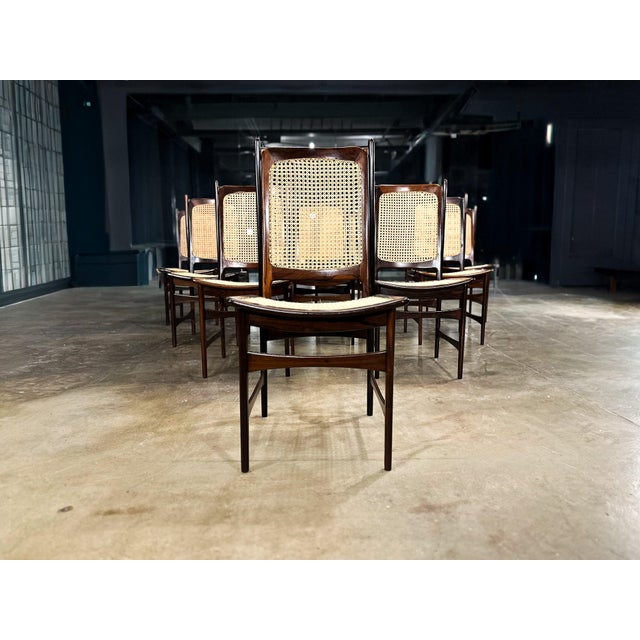 Wood Set of Ten Brazilian Mid-Century Dining Chairs by Alexandre Rapoport, 1960s For Sale - Image 7 of 10
