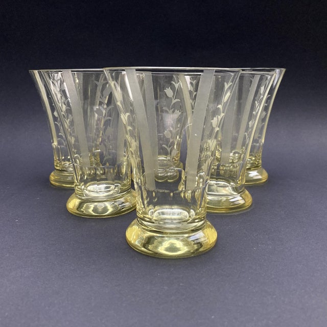 Art Deco 1930s Art Deco Bohemian Drinking Set With Pitcher Set- 7 Pieces For Sale - Image 3 of 9