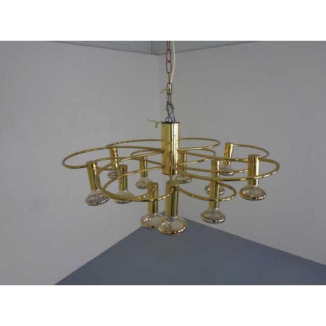 Large Golden Ceiling Light from Cosack, Germany, 1970s For Sale - Image 3 of 18