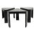 Italian Set of Black Little End, Coffee Tables, Etagere Shelf by Porada Arredi For Sale