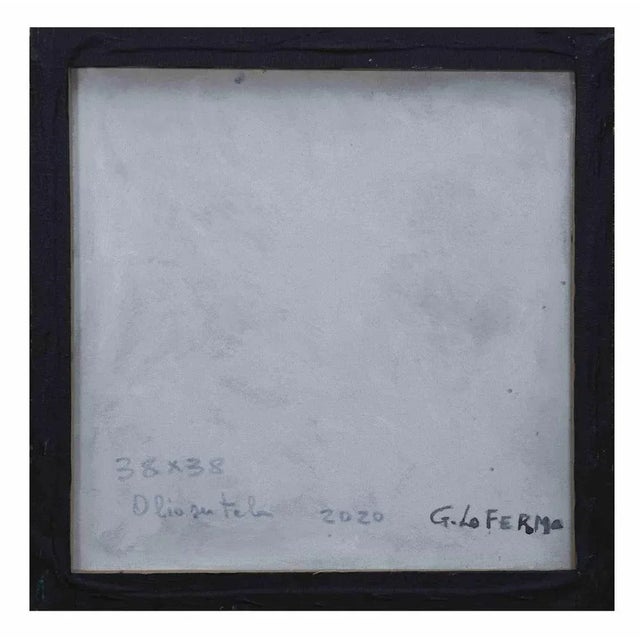 Contemporary Giorgio Lo Fermo, Red Composition with Circles, Oil on Canvas, 2020 For Sale - Image 3 of 5