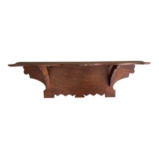 Vintage Carved Eastlake Style Wall Shelf For Sale