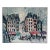 1980's Large Vintage Scirea Modernist Parisian Street Scene, Acrylic on Canvas Painting For Sale