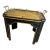 1970s Attributed to Drexel Heritage "Et Cetera" Chinoiserie Black Lacquer & Mirror Brass Tea Table For Sale