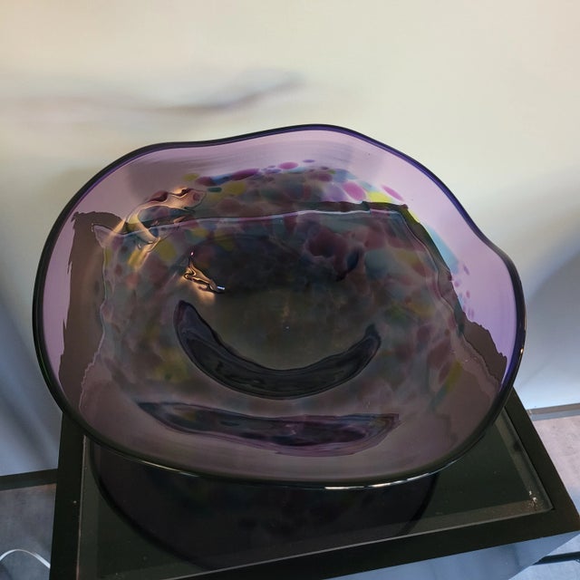 Late 20th Century Shawn Messenger Art Glass Bowl For Sale - Image 4 of 8