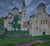 1970s Orthodox Church Oil Painting, Ukrainian Landscape Art 95-105 For Sale