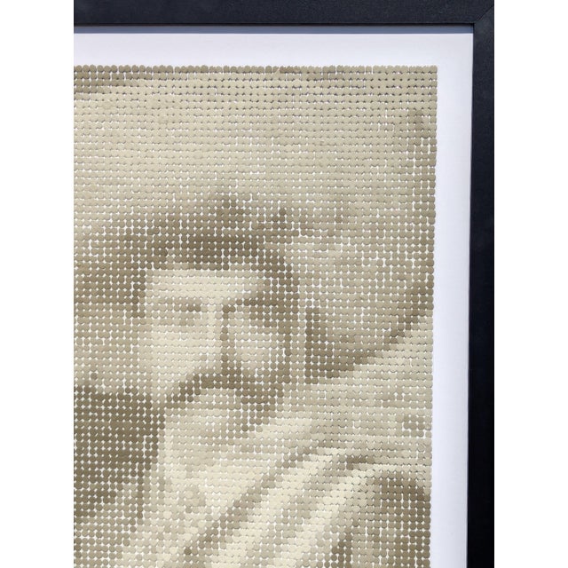 2020s Francisco Vital "Viva Zapata" Contemporary Black & Tan Mexican Revolutionary Pixelated Portrait, 2025 For Sale - Image 5 of 10