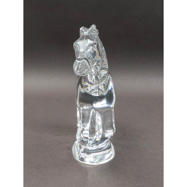 Steuben Crystal Signed Peter Drobny 1999 Design Full Gallop Horse Glass Figurine Sculpture Measures approximately 8 3/4"...