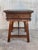Wood Spanish 1880s Walnut Side Table or Lady Desk, Carved Legs and Iron Stretcher For Sale - Image 7 of 13