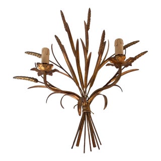 Wall Light in Gilt Brass, 1970s For Sale