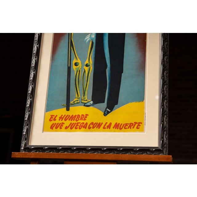 1940s 1940s Profesor Alba | Framed Spanish Stage Act Litho Poster For Sale - Image 5 of 7