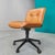 Vintage Swivel Chair with Wheels in Leather and Teak from Mim Roma, 1970s For Sale - Image 17 of 17